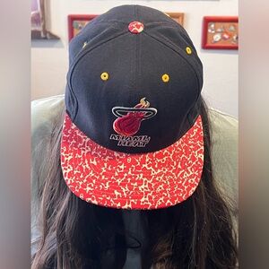 Mitchell & Ness Miami Heat Snapback Hat NBA Adjustable Cap